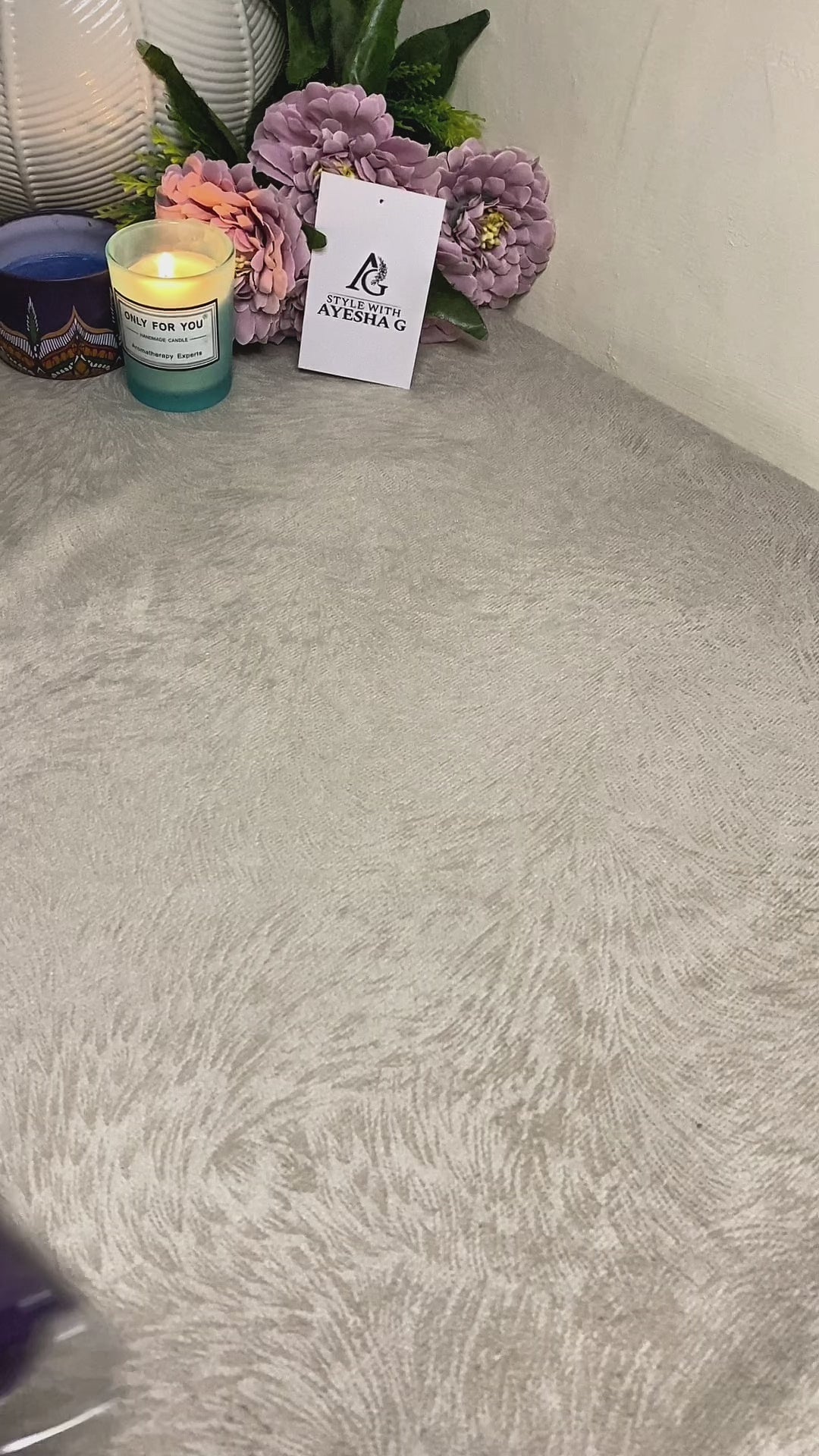 Purple Embroidered Kurta (Leather Peach Fabric)